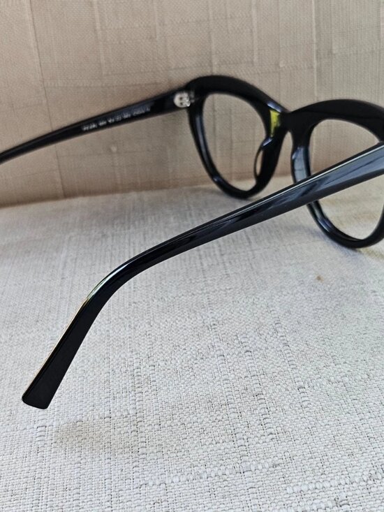 Warby Parker Women Eyeglasses Frame Black PEARL 100 Cat Eye Shape Eyewear Glasse main image 9